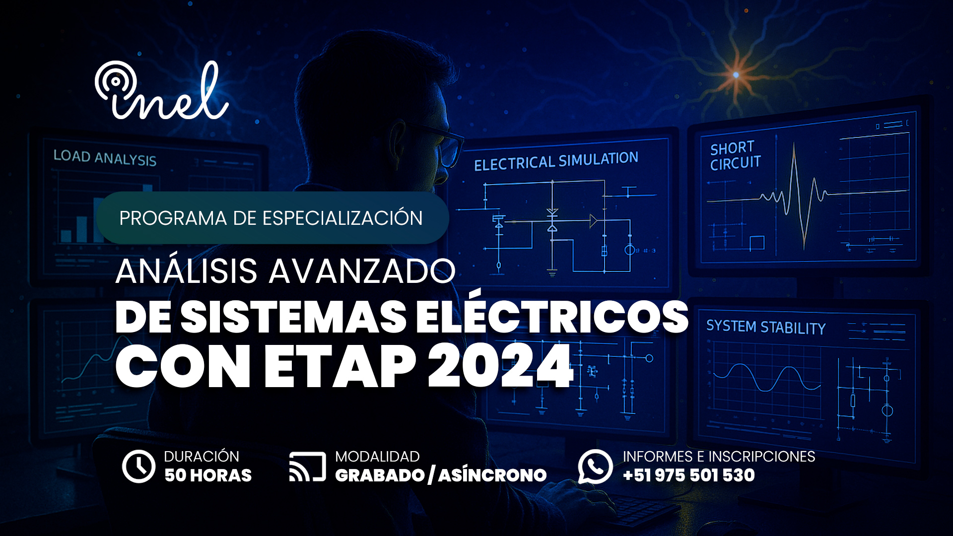 Programa de Especialización Análisis avanzado de sistemas eléctricos con ETAP 2024